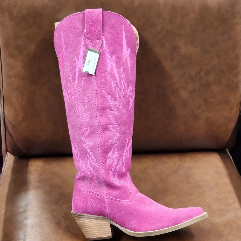 Dingo left Thunder Road Fuchsia Cowboy Boots Cowgirl - Picture 3 of 12